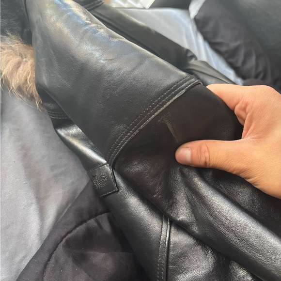 Pelle Pelle Men's Vintage Fur Hooded Leather Jacket Black Size 40 NEW - Picture 14 of 15